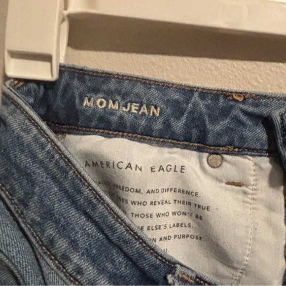AMERICAN EAGLE Mom Jean Distressed Size 2R - Picture 4 of 6